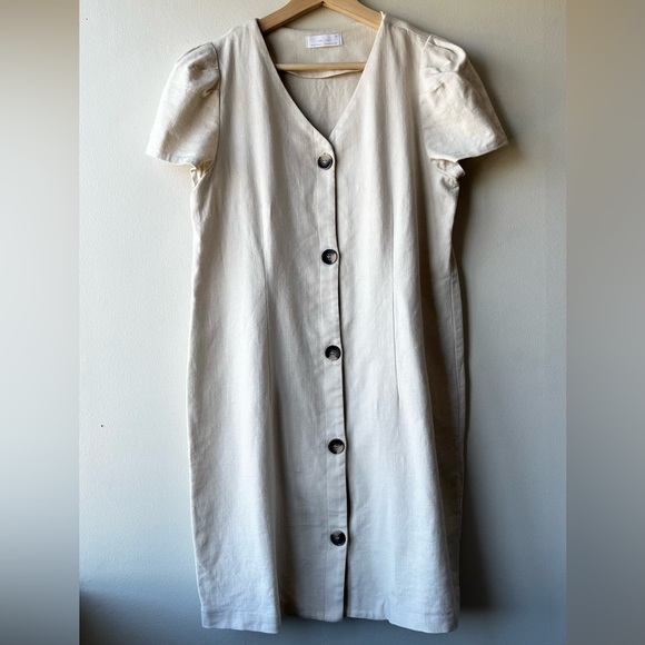 OAK + FORT Linen Blend Dress - Picture 1 of 6